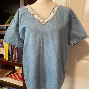 1980’s Vintage Denim Shirt Size Large